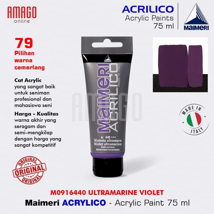 MAIMERI ACRILICO - ACRYLIC PAINT- ULTRAMARINE VIOLET - 75ML - M0916440