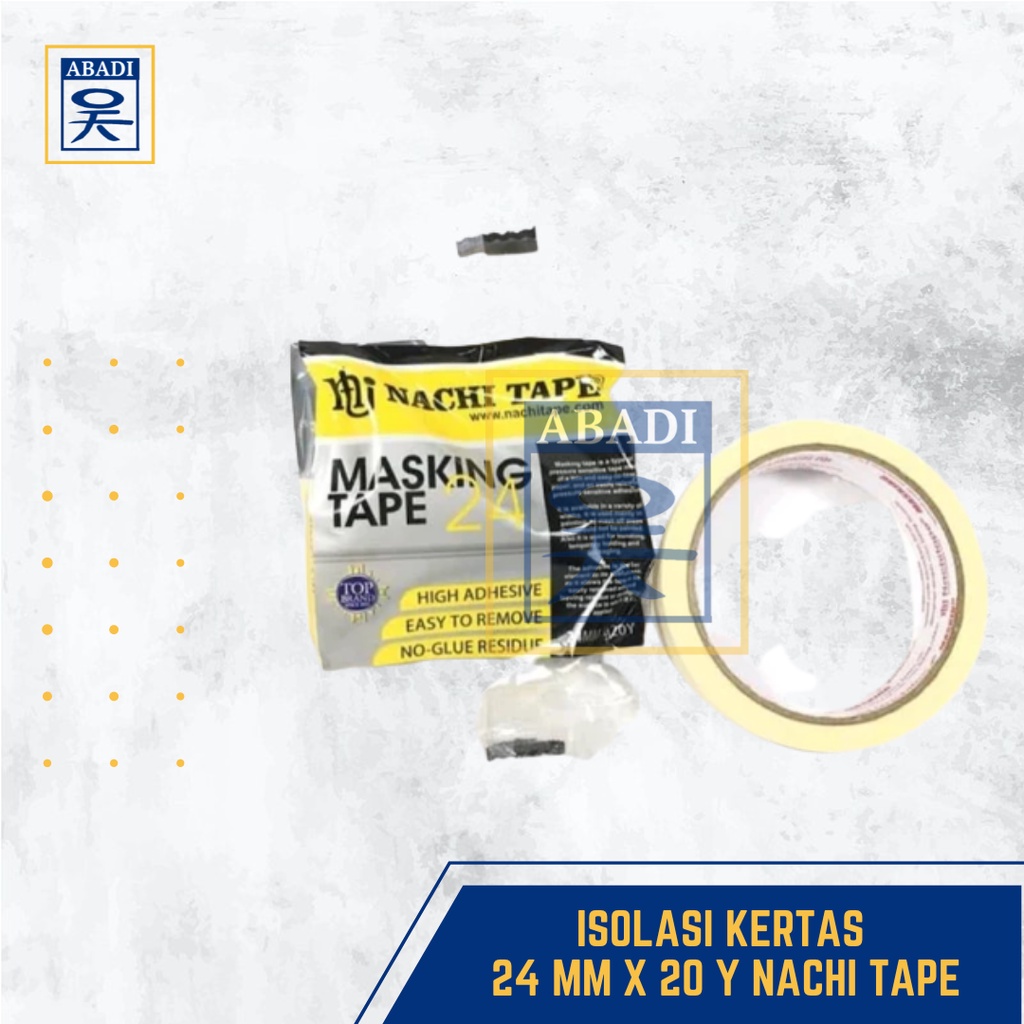 

ISOLASI KERTAS 24 MM X 20 Y NACHI TAPE