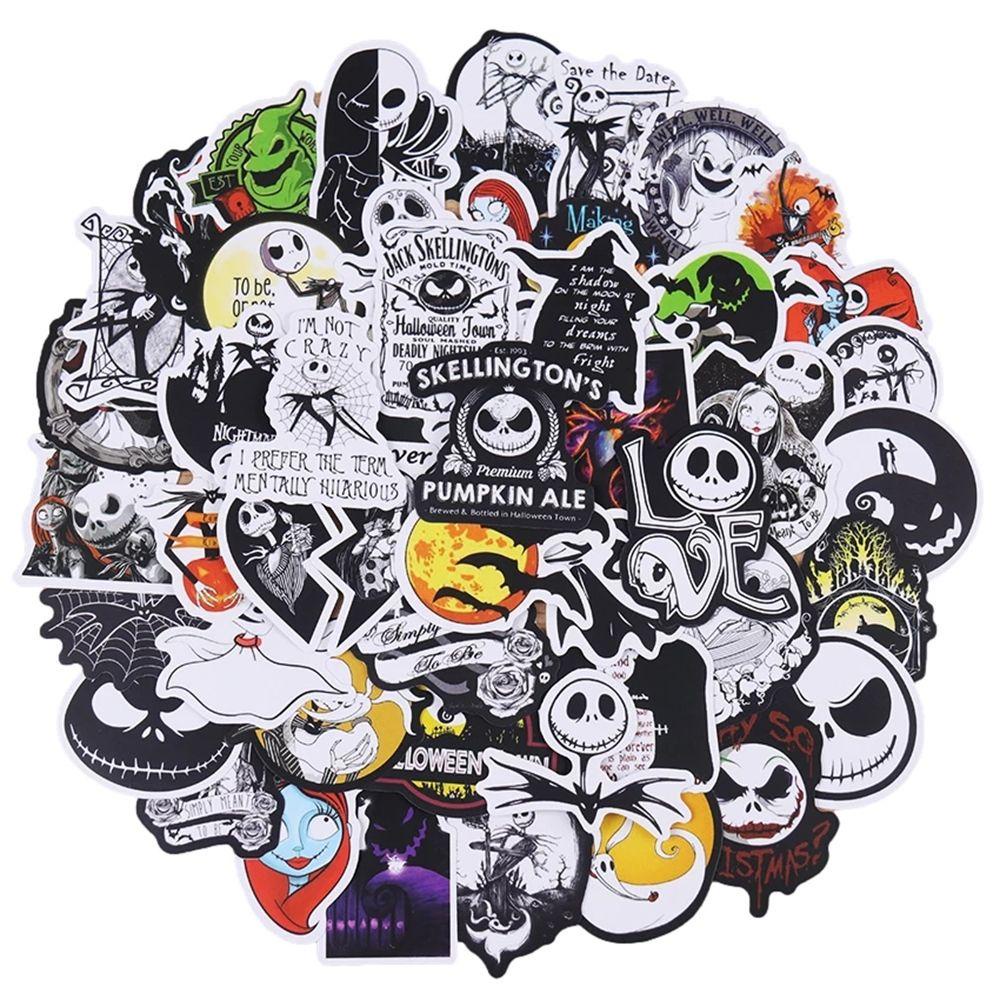 Agustina Kartun Jack Stiker Bagasi Gitar Kulkas Multi Use Notebook Graffiti Stiker Stiker Poster Untuk Mobil Gitar Graffiti Sticker The Nightmare Before Christmas