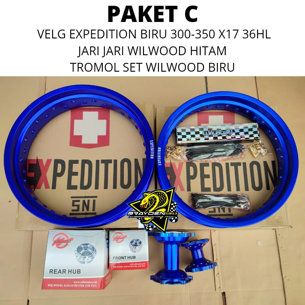 Paket Wheelset Velg Supermoto Super Moto Yamaha WR WR155 Paketan Velg WR 155R Sepaket Pelek YAMAHA SuperMoto Velg Pelek 1 SET Paket