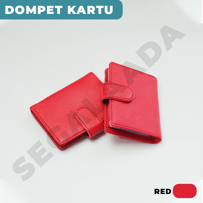 Dompet Kartu Nama Card Holder Bahan Kulit Import