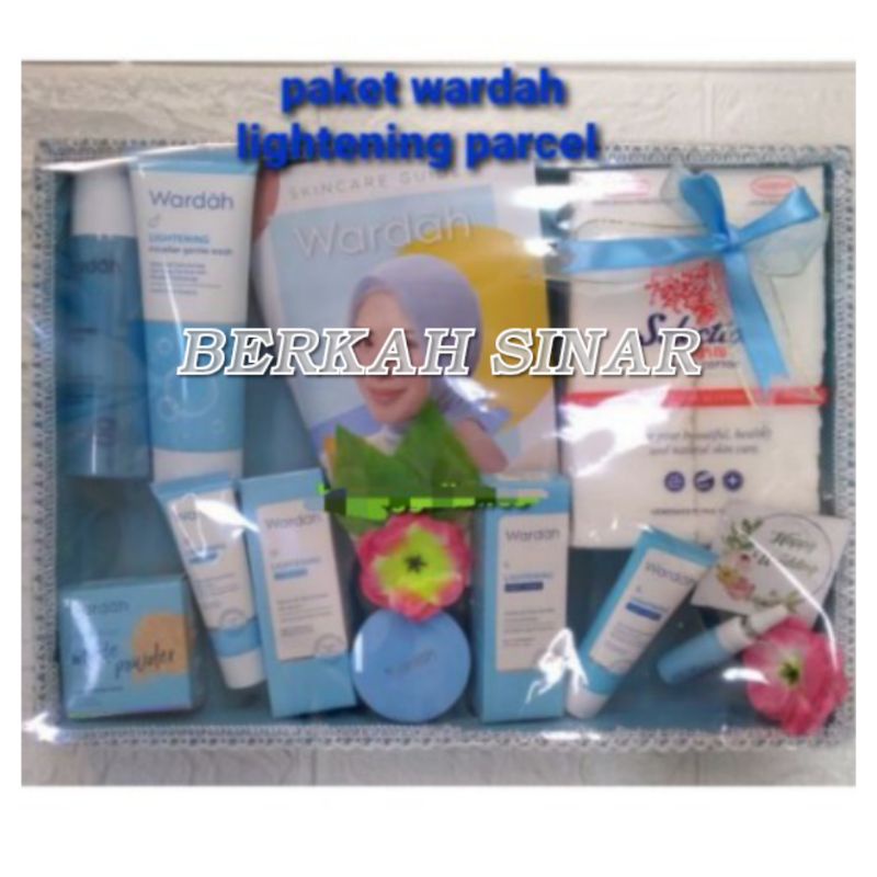 paket Wardah lightening series ekonomis free bok seserahan kado ulangtahun hantaran maskawin hampers