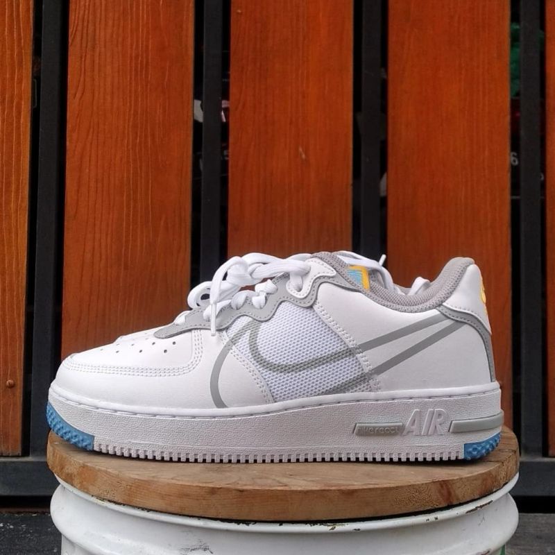 Nike Air Force 1 React Summit White Light Bone BNIB ORIGINAL RESMI
