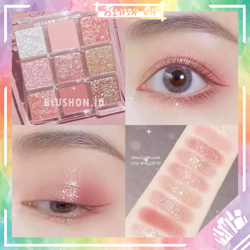 Dikalu Coco Venus Eyeshadow Glitter Matte 9 Color Waterproof Pigmented Pallete DK01