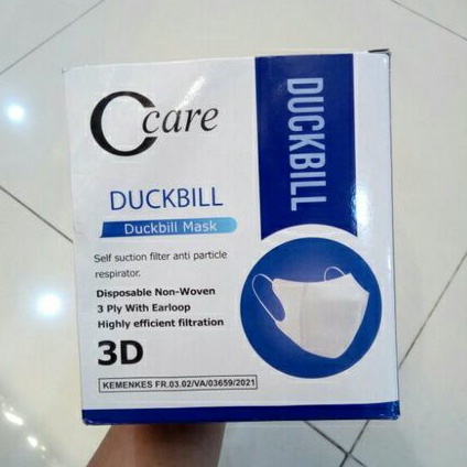 Masker C Care Duckbill 50 Pcs (Embos C Care & garis hidung)