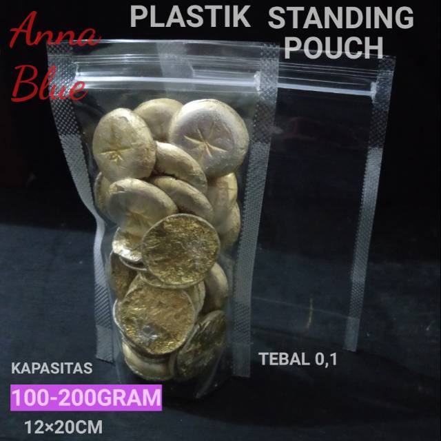 PLASTIK STANDING POUCH 100-200GRAM/PLASTIK KEMASAN PACKAGING