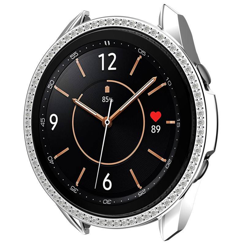 Casing Pelindung Smartwatch Samsung Galaxy Watch 3 41mm 45mm Bahan PC Aksen Berlian Imitasi Bumper