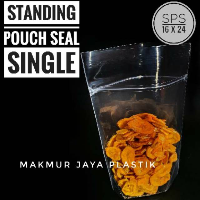 

[ SPS 16 X 24 ] PLASTIK STANDING POUCH BENING POLOS SEAL LEBAR 16 X 24 ISI 50