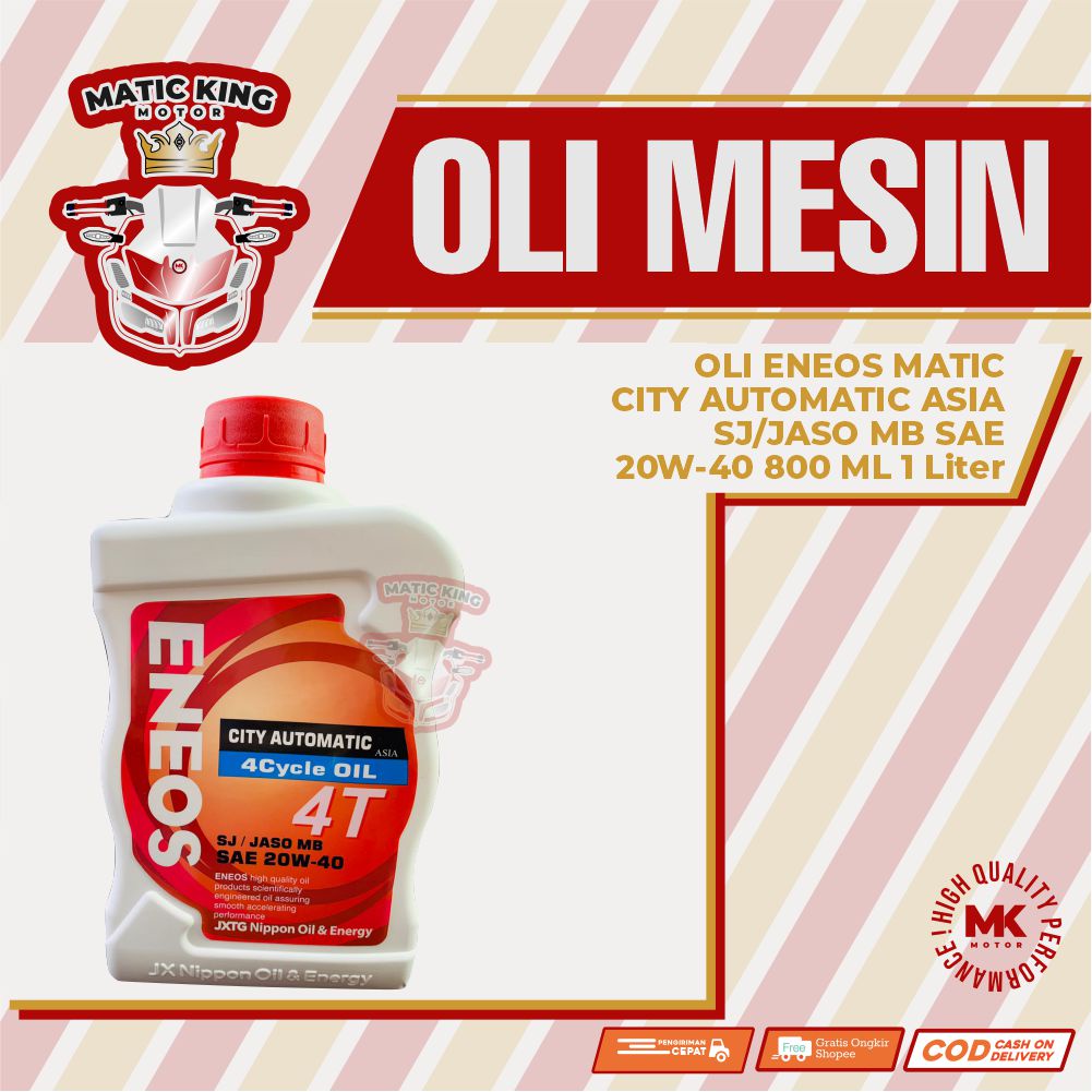 OLI ENEOS MATIC CITY AUTOMATIC ASIA SJ/JASO MB SAE 20W-40 800ML 1 Liter