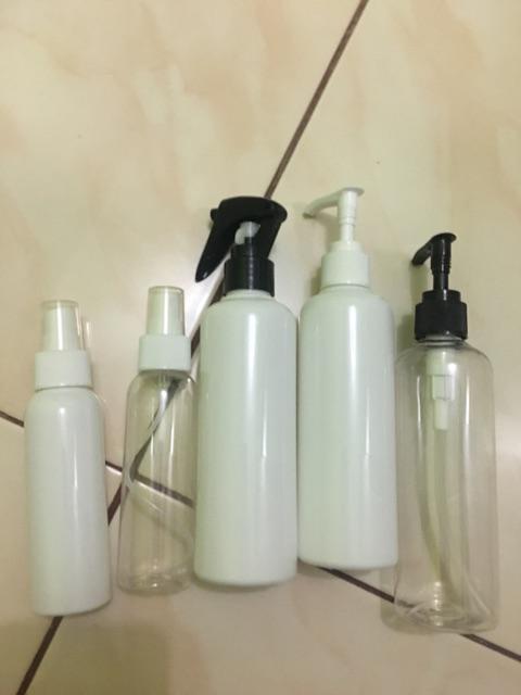 Botol Pet 250 Ml Hitam Tutup Trigger Hitam / Botol Trigger 250 Ml