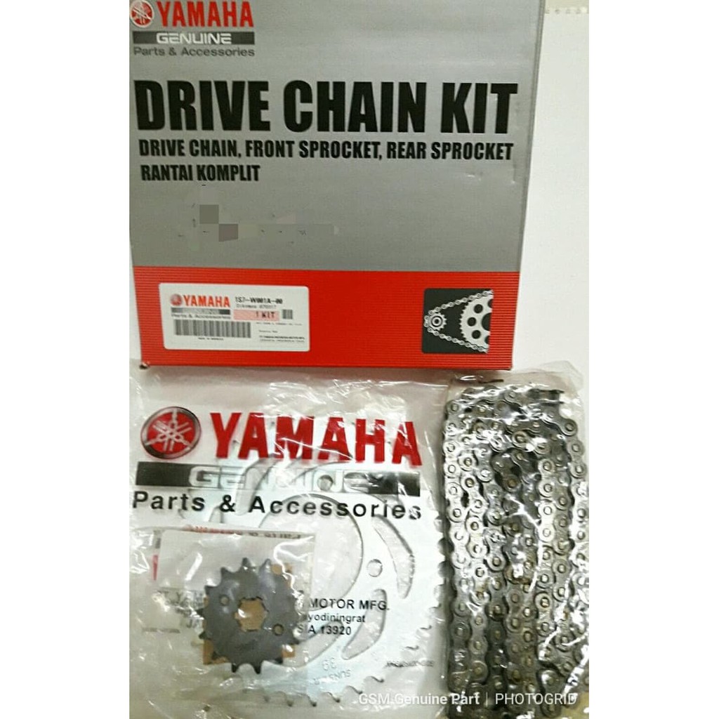 GEARSET GIRSET PAKET PLUS RANTAI YAMAHA JUPITER MX LAMA 1S7