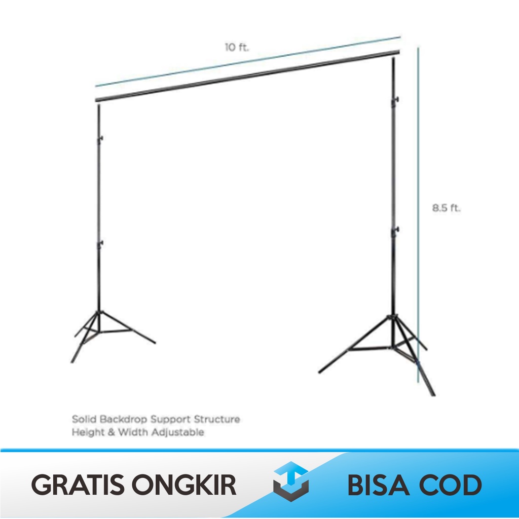 TIANG BACKDROP DEKORASI FOTO LAMARAN BESI ORI TAFFSTUDIO 2M X 3M MURAH