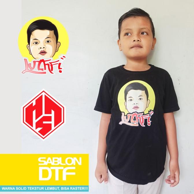 COD  KAOS CUSTOM KARAKTER WAJAH ANAK DESIGN BEBAS,..BISA SATUAN PACKING AMAN