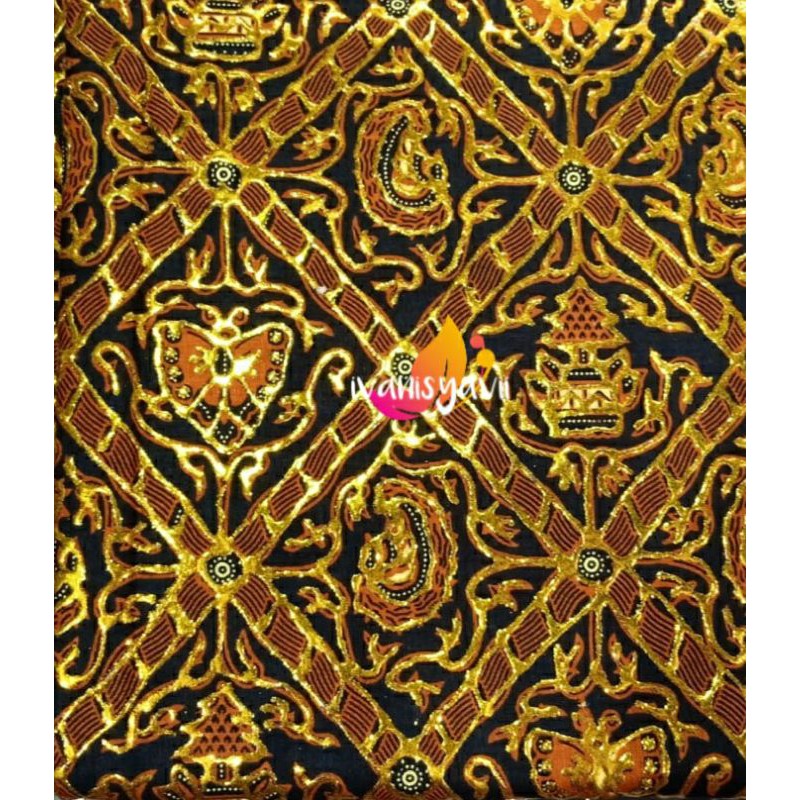 Sepasang Jarik Pengantin (LEMBARAN/ INSTAN), Motif Luhur Hitam