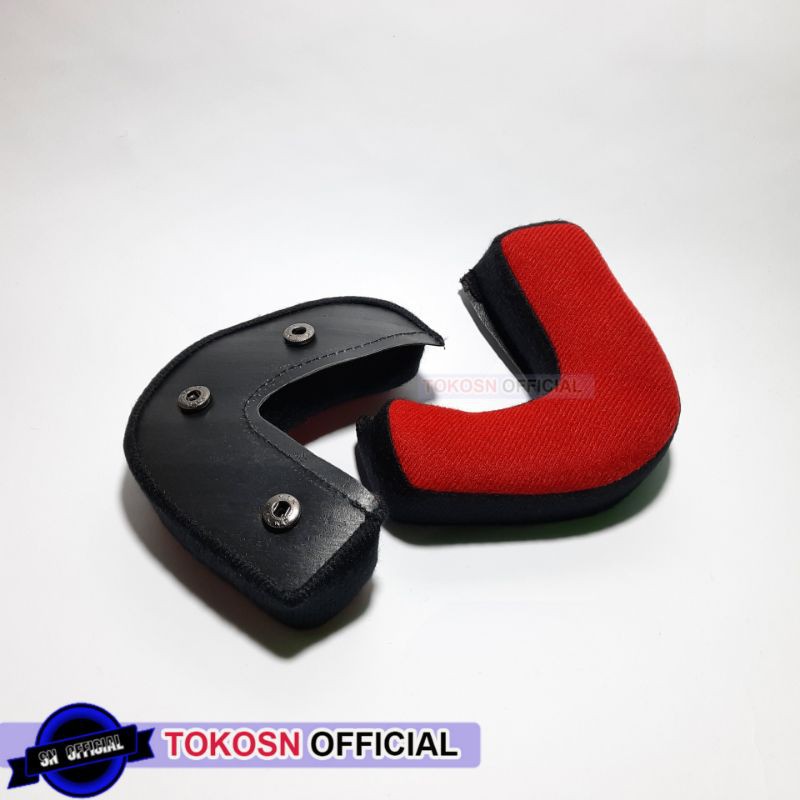 Cheekpad Busa pipi samping helm GM Fighter kancing besi Kancing plastik
