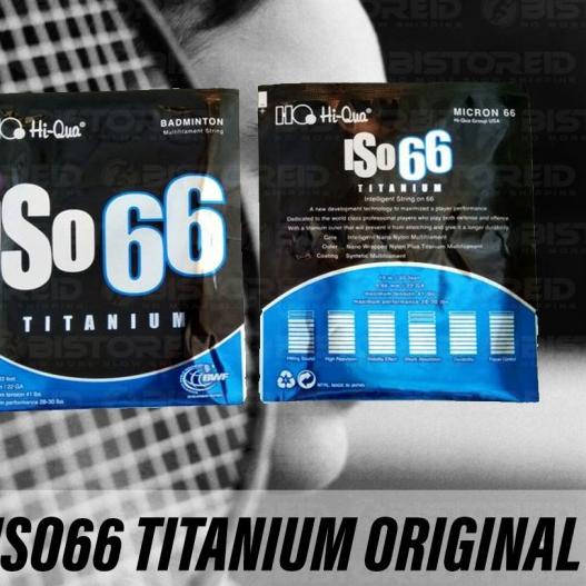 ✪ HIQUA ISO 66 TITANIUM ISO66 SENAR RAKET BADMINTON BULUTANGKIS ORIGINAL ℮