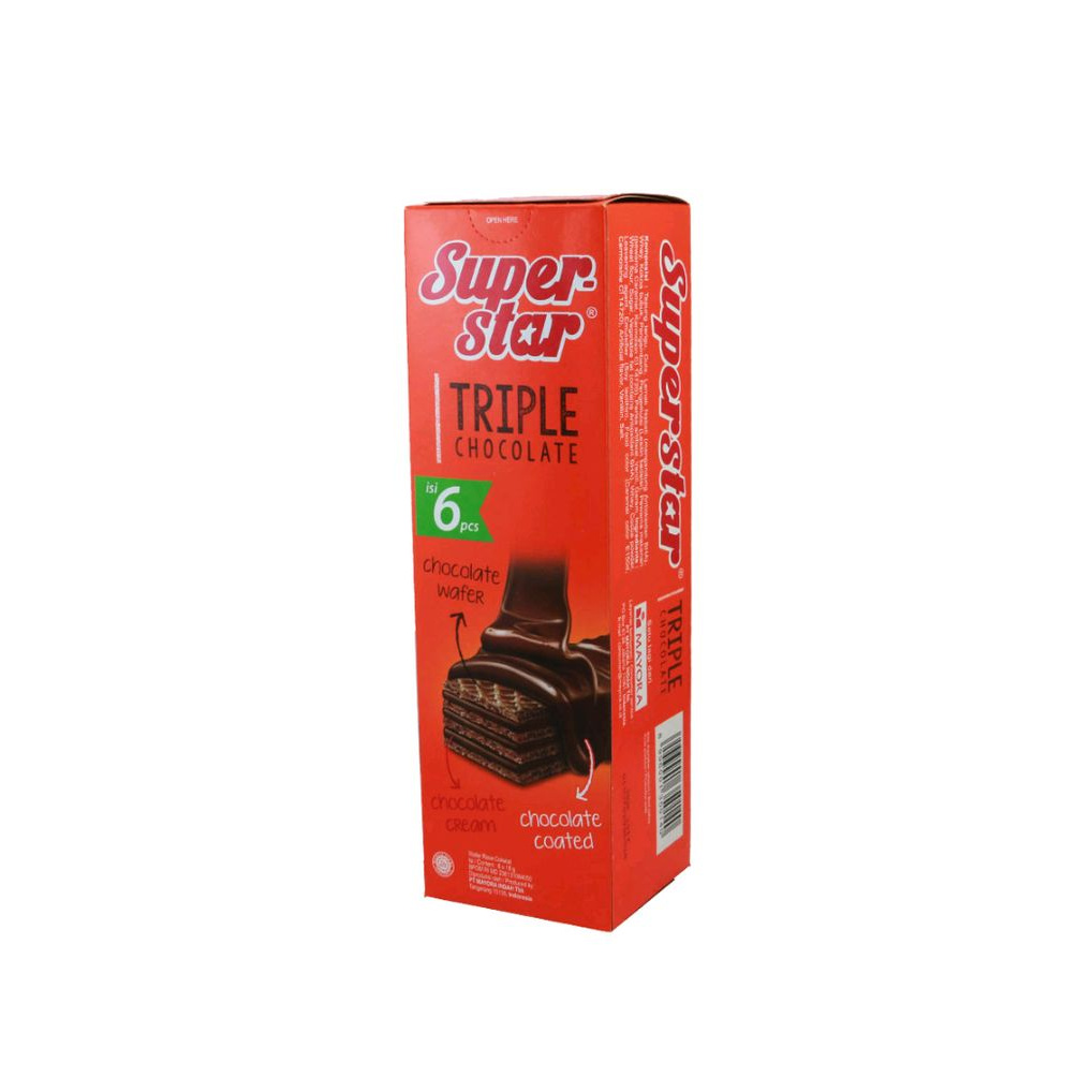 

superstar wafer triple chocolate 6x18 gram