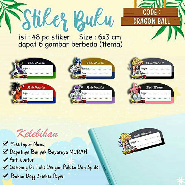 

STICKER BUKU SEKOLAH