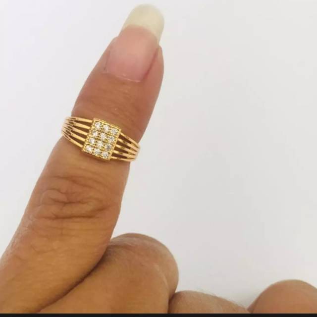 Cincin anak cincin bayi kotak perhiasan lapis emas gold 18 k