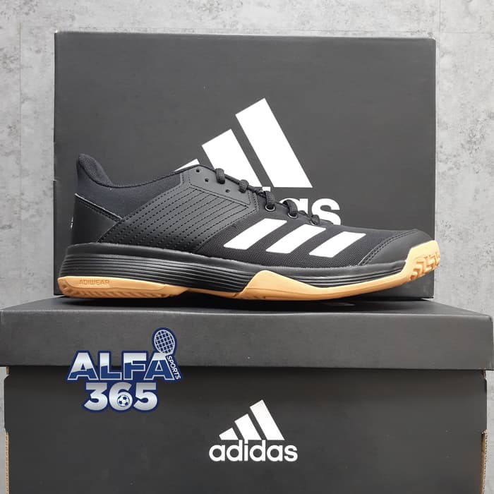 Sepatu Indoor Adidas Ligra 6 - Hitam - Badminton Bulu Tangkis Voli