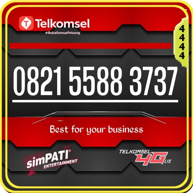 Nomor Cantik Simpati 4G LTE 0812 Hoki 5588 3737 - Nomor Cantik Telkomsel 4G LTE HOKI 5588 3737