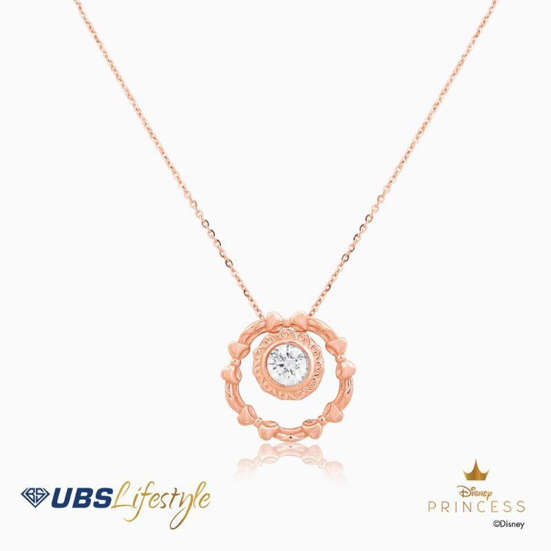 KALUNG EMAS UBS DISNEY PRINCESS SNOW WHITE - 17K ROSE GOLD - KKY0186