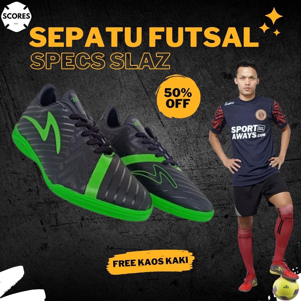 Sepatu Spatu Futsal Specs Accelerator Slaz Pro In Terbaru Kualitas Premium Grade Original Warna Hija