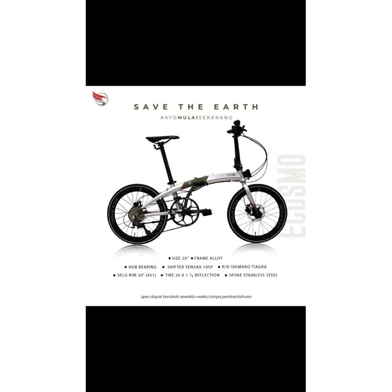 Sepeda lipat element ecosmo 10