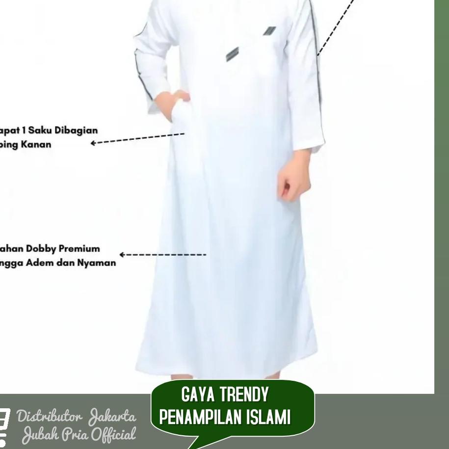 Hot Sale Jubah Pria Gamis Pria Cowok Laki Laki Dewasa Lengan Panjang Al Haramain Baju Jubah Putih Pr