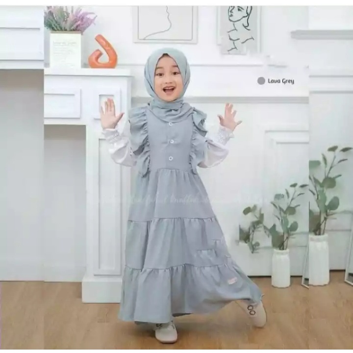 Gamis anak perempuan / GAMIS AQILAH /Baju muslim anak terlaris / Gamis anak Size XS S M L XL