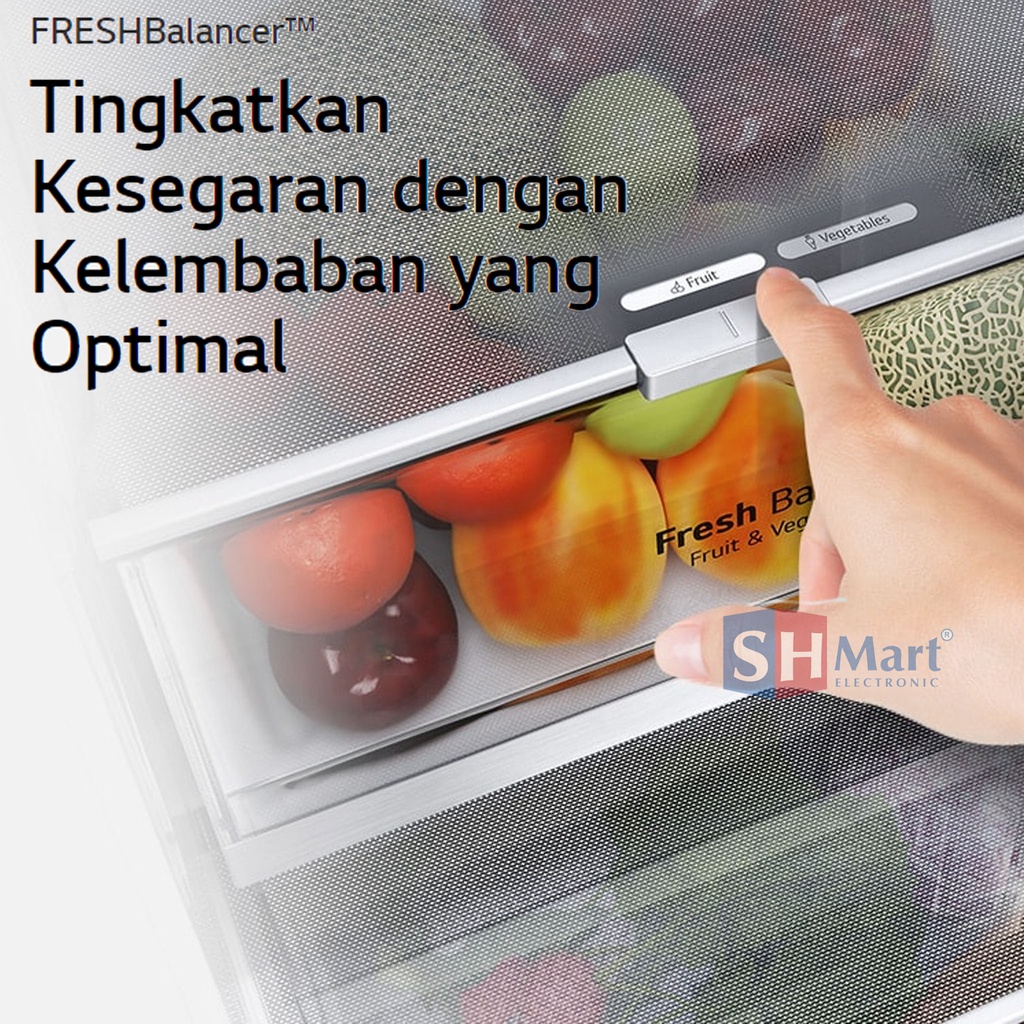 KULKAS LG SIDE BY SIDE KAPASITAS 674 LITER WITH DISPENSER GC-X257CSES INSTAVIEW DOOR IN DOOR INVERTER GARANSI RESMI (MEDAN)