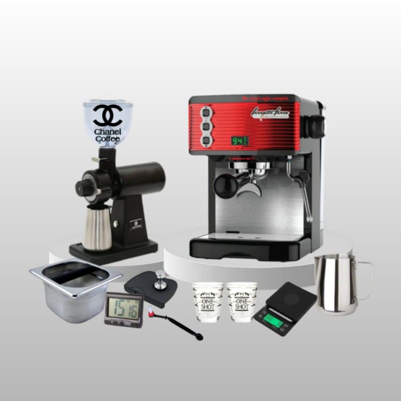 Jual Paket Mesin Espresso Ferratti Ferro Fcm Grinder Latina T Libra Barisata Tools