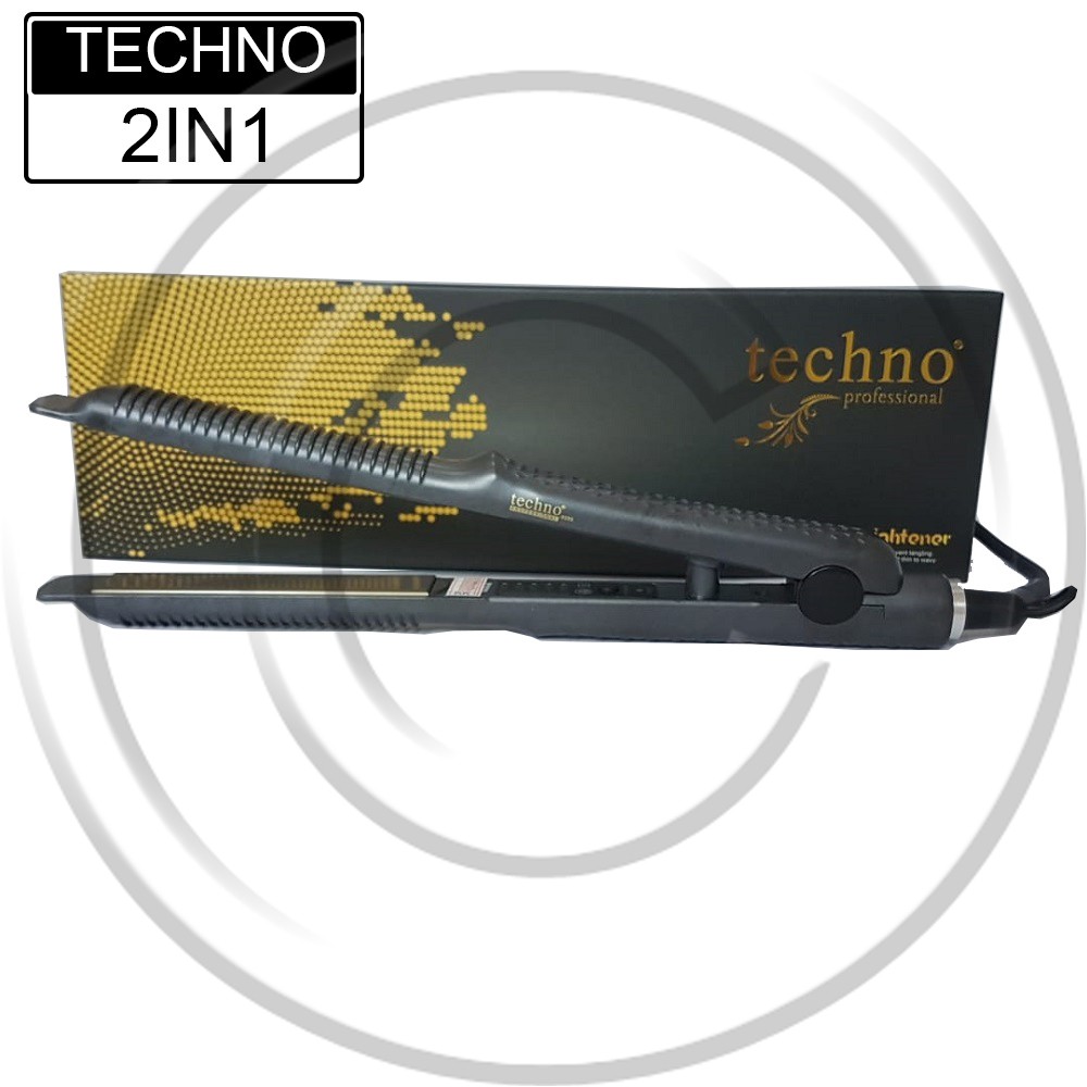 TECHNO / Techno-9299B / Catokan Rambut 2in1 Lurus &amp; Curly