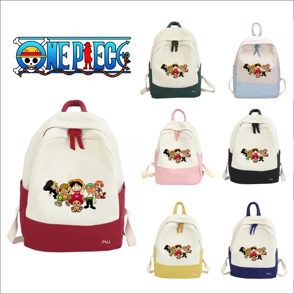 PVJ Tas One Piece Monkey Luffy Anime Ransel Anak Sekolah Backpack School