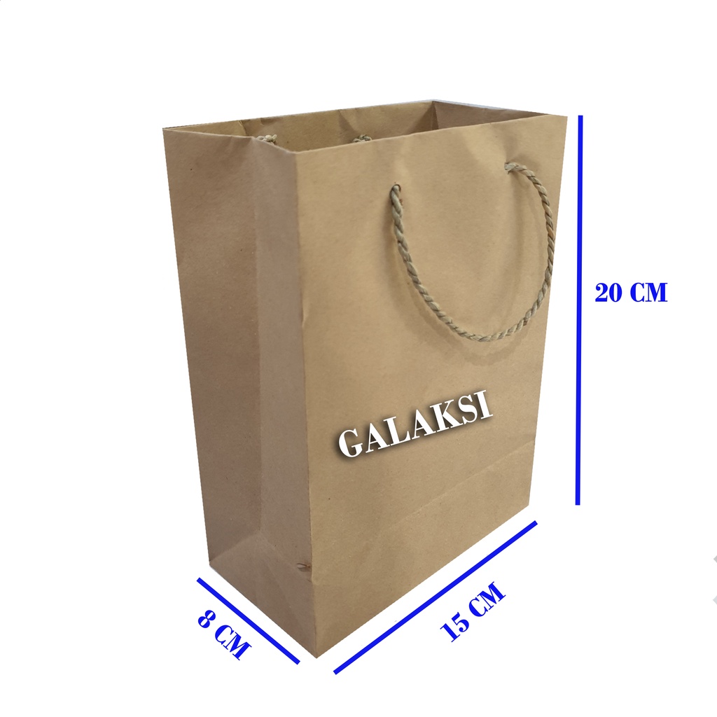 

PAPER BAG TAS KERTAS POLOS MINI 15 X 8 X 20 CM