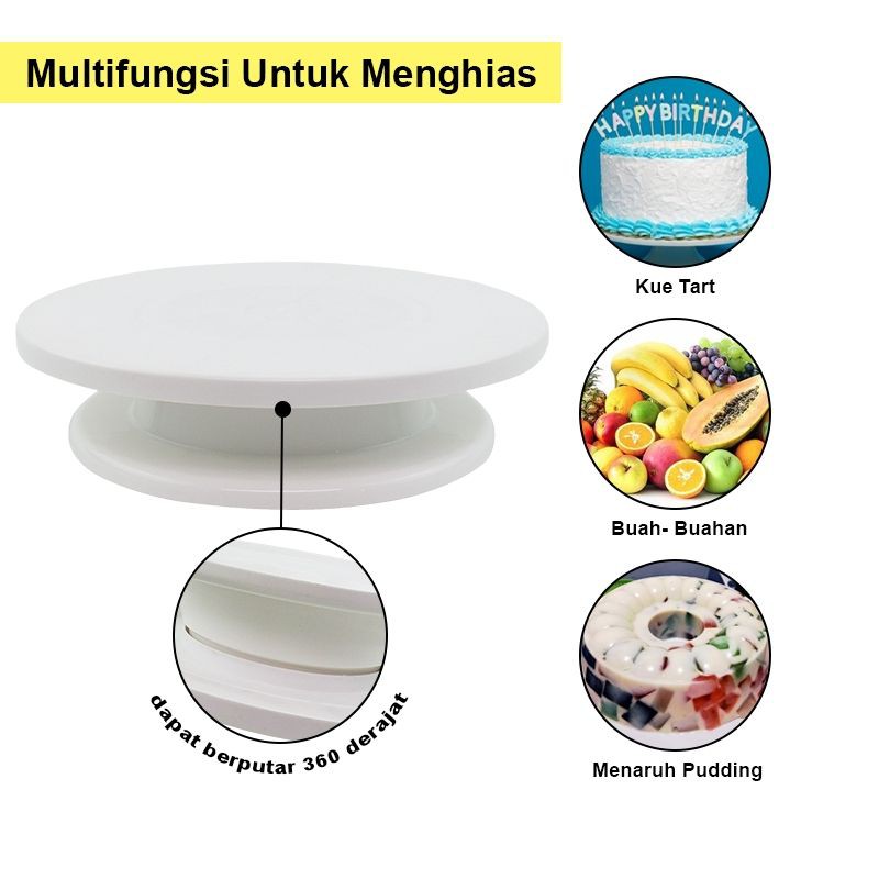 Cake turntable/ meja putar dekorasi kue 28cm MH462