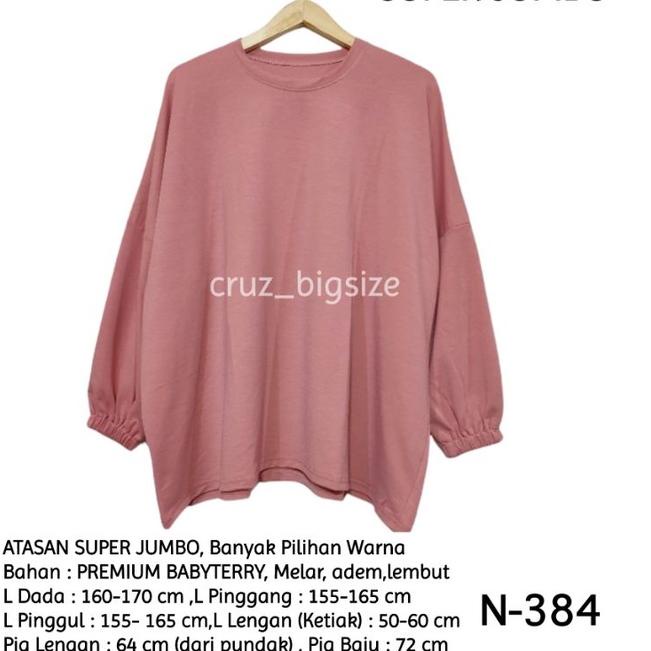 ATASAN WANITA SUPER JUMBO LD 160 CM BAJU JUMBO BIG SIZE UKURAN BESAR [KWG.01Jl22n]