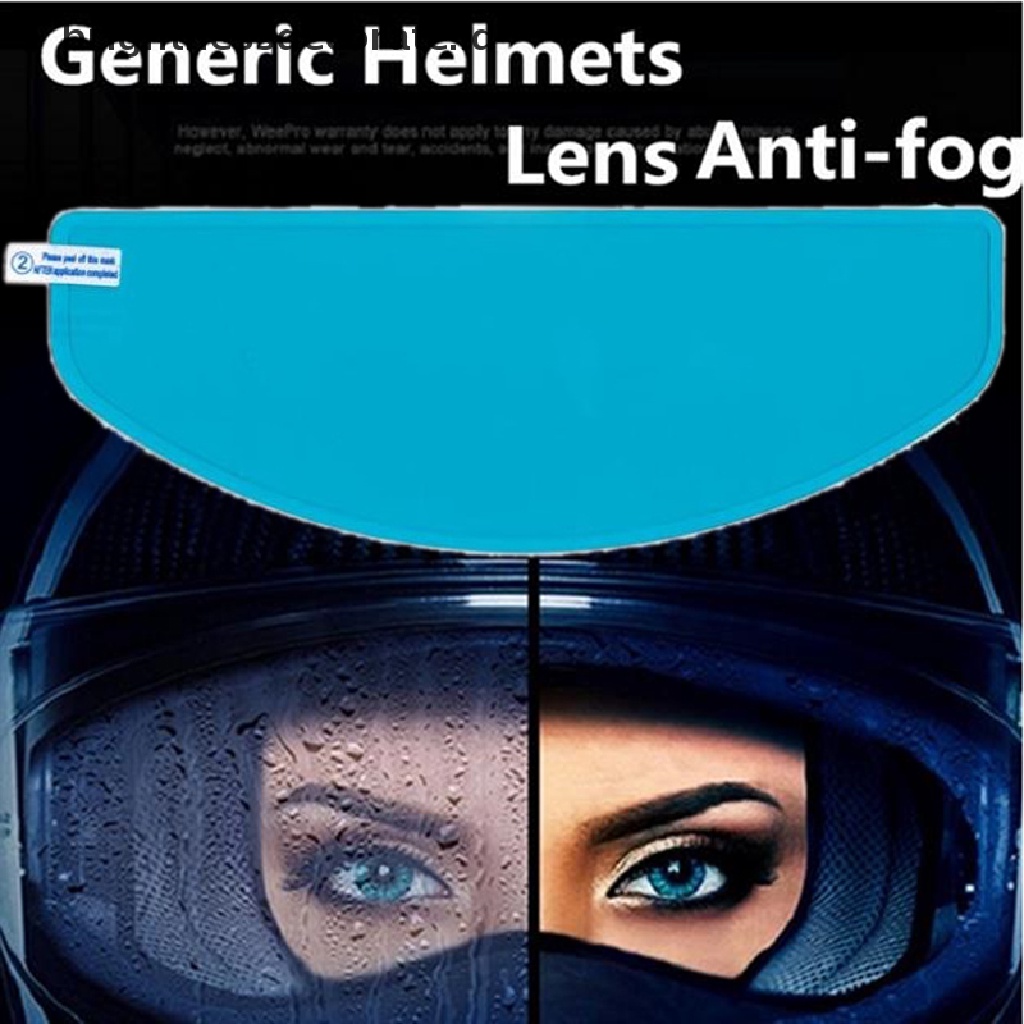 1x Lensa Film Helm Universal Anti Kabut Tahan Hujan Untuk Sepeda Motor