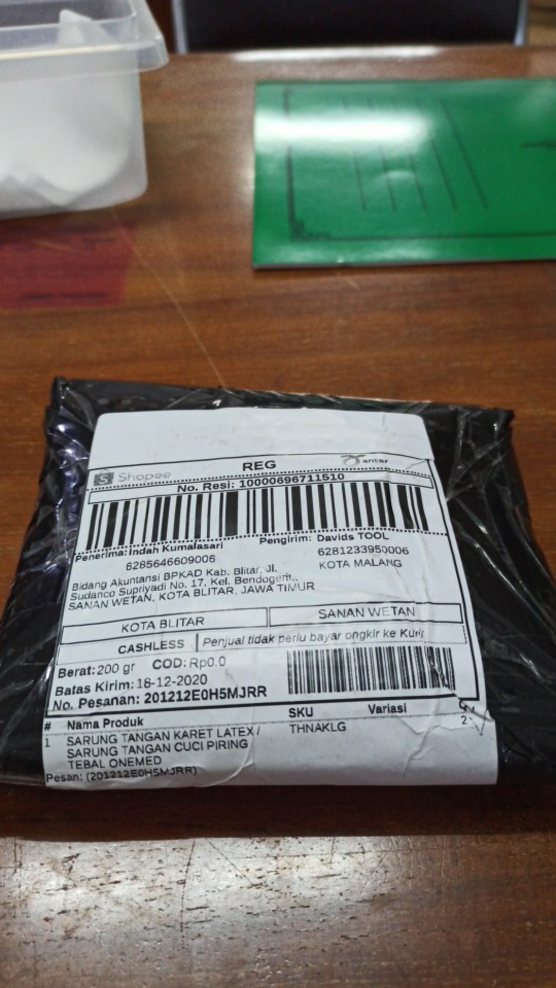 Sarung Tangan Karet Latex Cuci Piring Tebal Onemed / Hand Glove Onemed