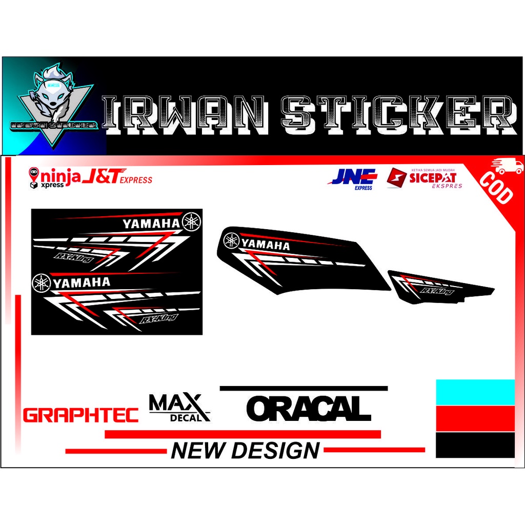 COD !!! CUTTING STICKER RX KING - STICKER MOTOR RX KING - STICKER VARIASI YAMAHA RX KING 06 - Rg Sti