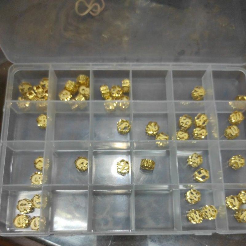 liontin Huruf Bunga pendant abjad abc 700 YG bunga