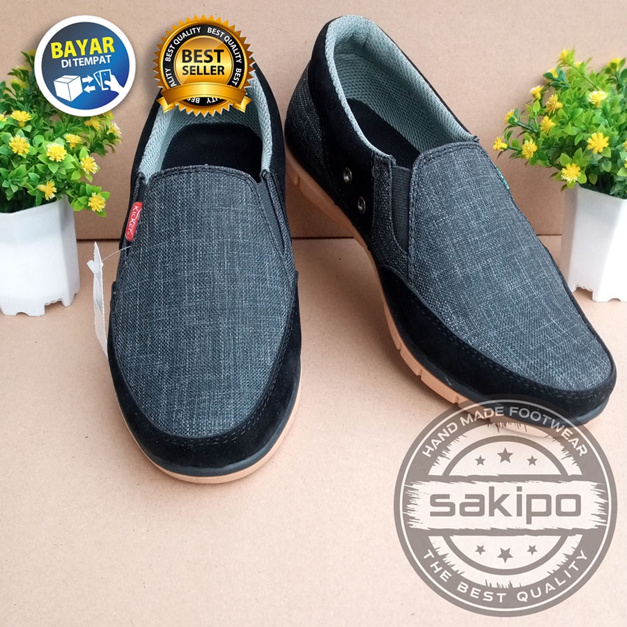 PROMO KEMERDEKAAN !! SEPATU PRIA DEWASA KASUAL SLIP ON MURAH BERKUWALITAS SOL KARET TRENDI NYAMAN DIPAKAI / SEPATU SANTAI PRIA DEWASA SOL KARET / SEPATU KERJA LAPANGAN / SEPATU KERJA KANTORAN / SAKIPO