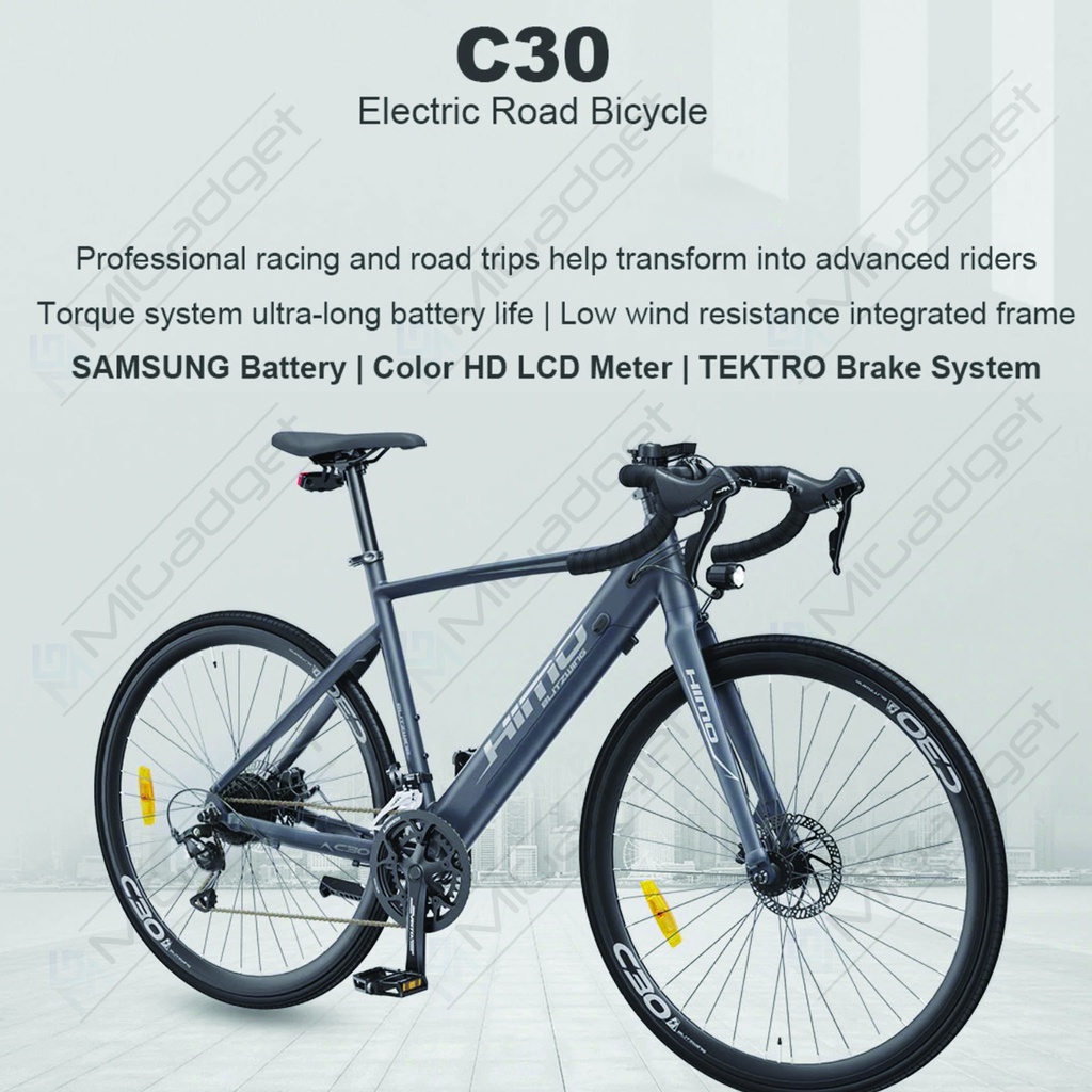 Himo C30 C30S C30R Sepeda Elektrik Road Bike Roadbike Ebike 9 Speed