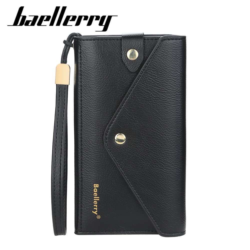 BAELLERRY N8616 Dompet Wanita Panjang Clutch Dompet Handphone Bahan Kulit PU Leather WATCHKITE WKOS