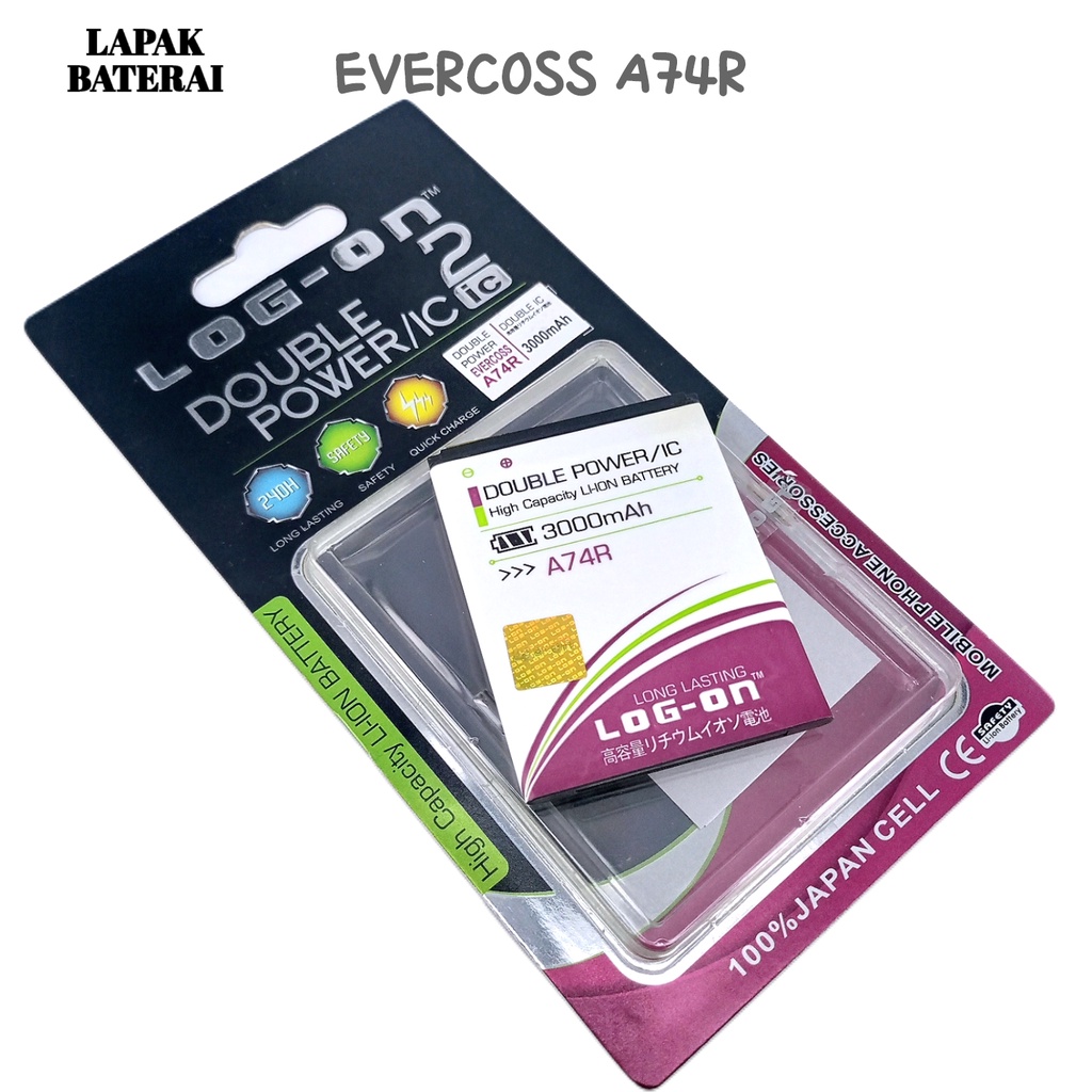 LOG - ON Evercoss A74R | Winner X2 Baterai Double IC Protection Battery Batre