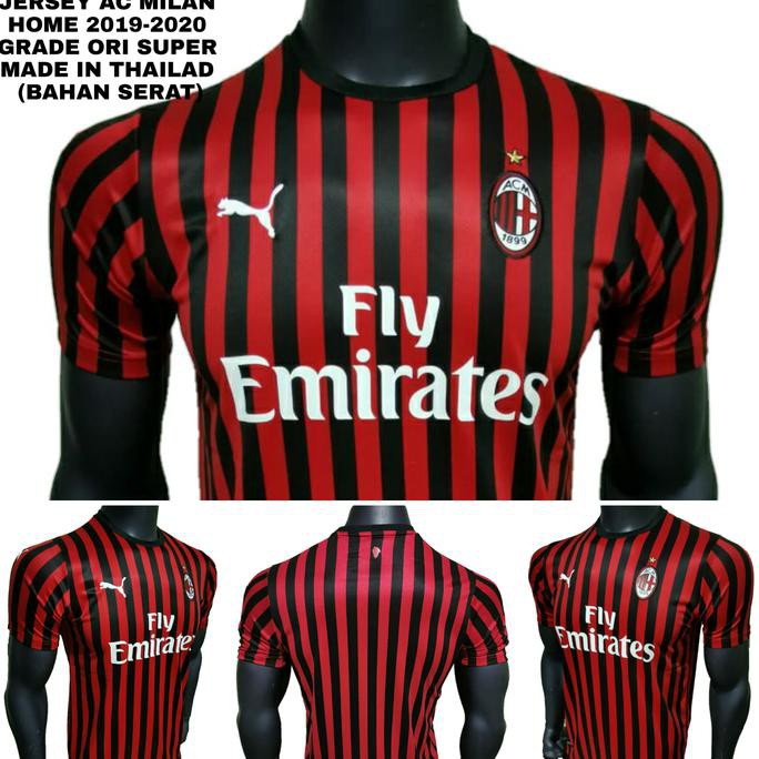 New Jersey Bola Ac Milan Home 2019-2020 Grade Ori