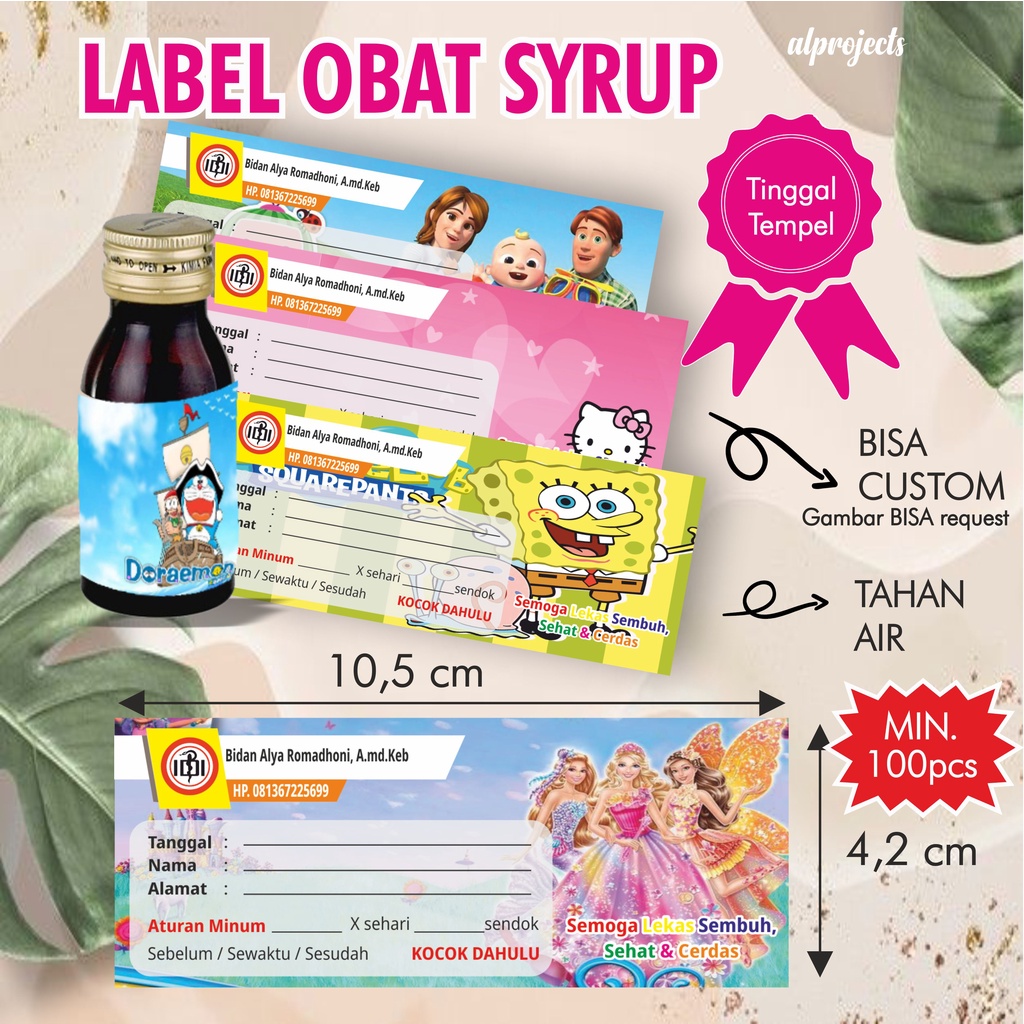 Jual Etiket Obat Syrup Label Obat Syrup Stiker Label Obat Etiket Obat Etiket Sirup Label Sirup 