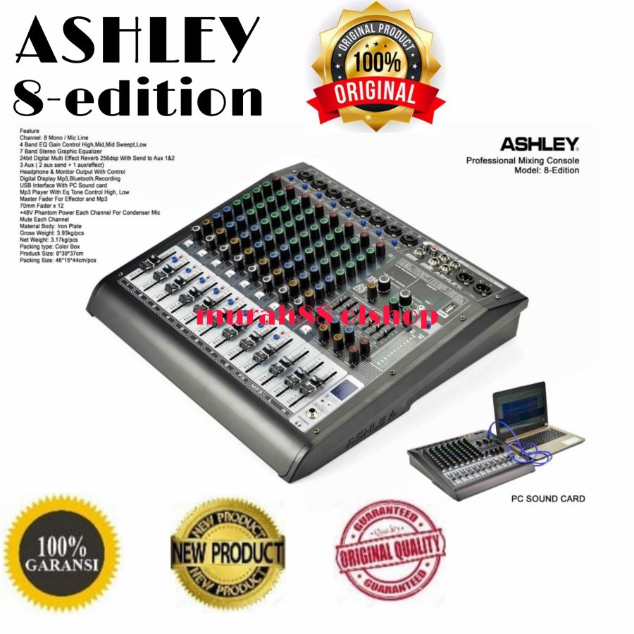 mixer ashley 8-edition/8edition/8 edition 8 ch original