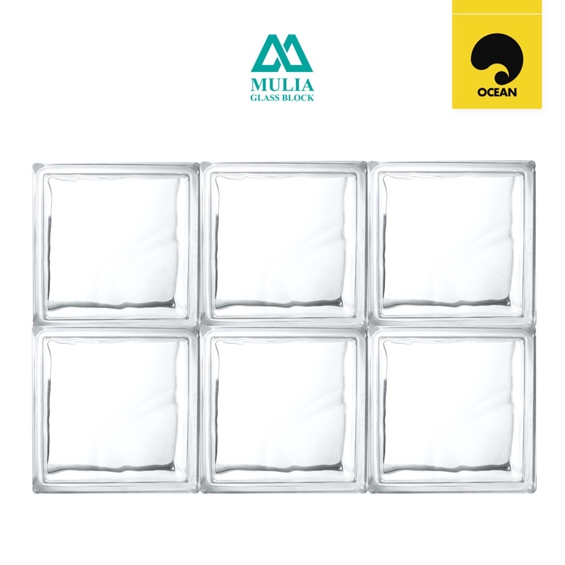 GLASS BLOCK DINDING MULIA / GLASS BLOK KACA RUMAH | CLEAR - 1 dus (6buah)