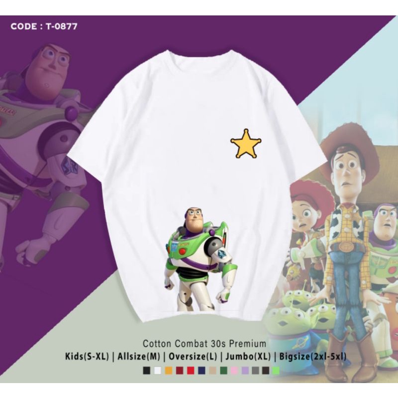 KAOS BUZZ TOYS STORY COTTON 30S PREMIUM